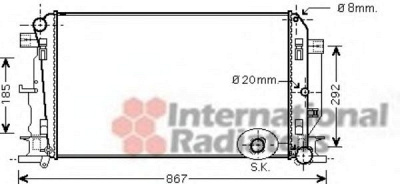 VAN WEZEL 30002402 -  Радиатор, охлаждение двигателя